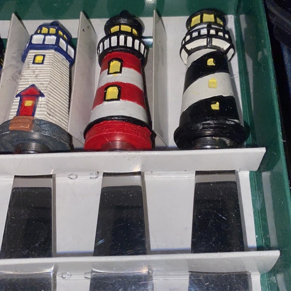 COPY - Vintage NEW Spreaders light houses Boston Warehouse set of 4. From 1999 - Picture 3 of 5